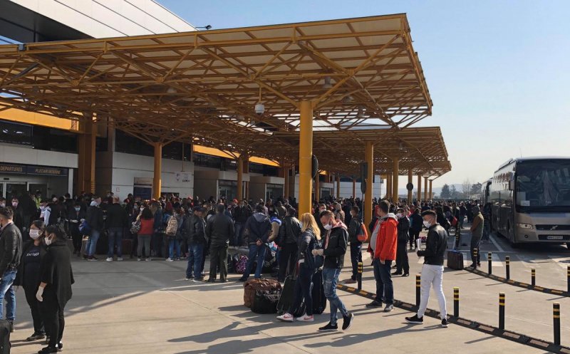 (Foto/Video) Debandadă pe Aeroportul Cluj. Ce coronavirus? Acum 1,800 de români pleca la munca in Germania. Imagini noi 2