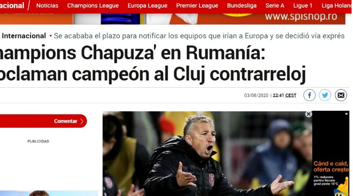 CFR Cluj în presa internațională. Ce scriu ziarele din Spania, Franța, Anglia sau Argentina despre noul titlu câltigat de clujeni 1