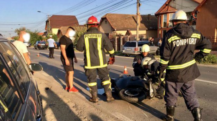 Accident Cluj: Motociclist de 17 ani lovit de o mașină în Turda 1