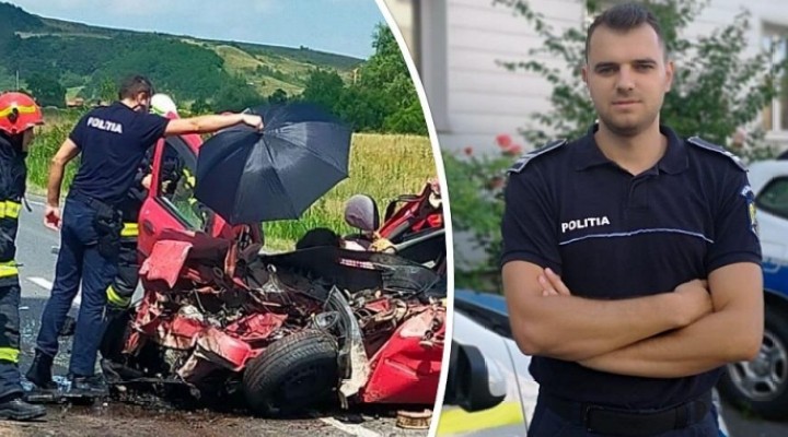 Cluj. Gestul unui polițist ajuns la accidentul de la Mihăiești. „Soarele era extrem de puternic, eu efectiv simțeam că îmi ard picioarele” 1