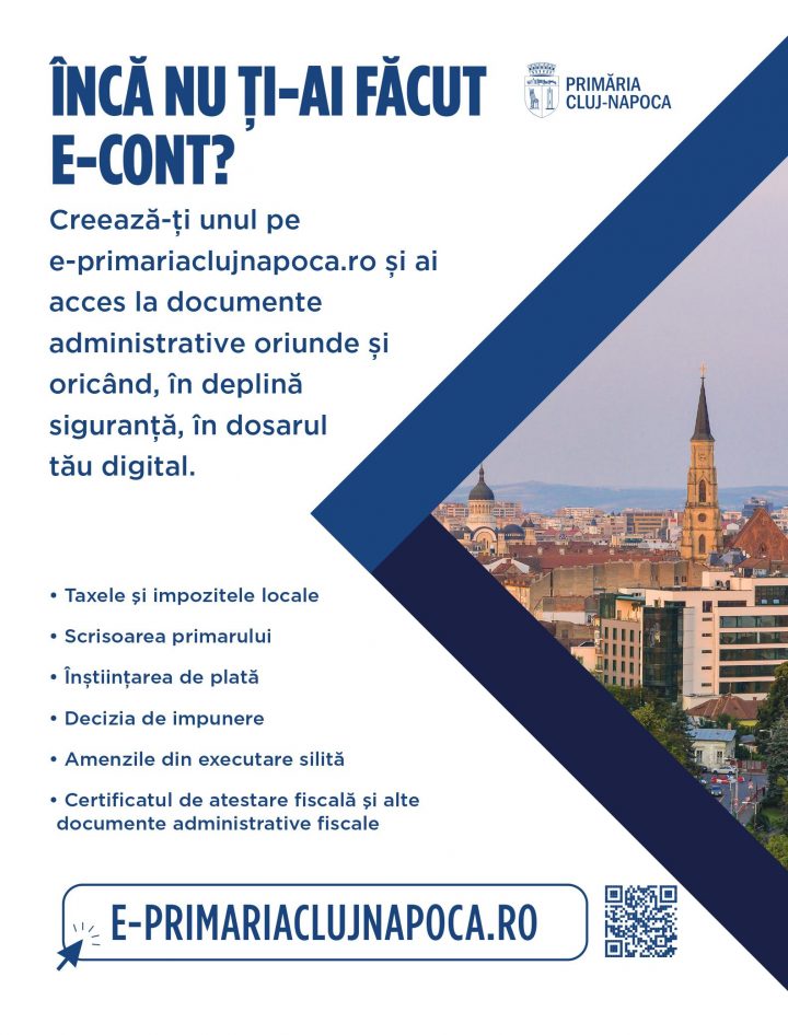 E-cont – Dosarul digital al cetățeanului pe e-primariaclujnapoca.ro 1