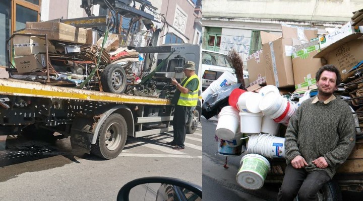 (Foto) Cluj: Polițiștii locali i-au ridicat căruciorul lui Neculai, clujeanul care își câștigă pâinea adunând cartoane 1