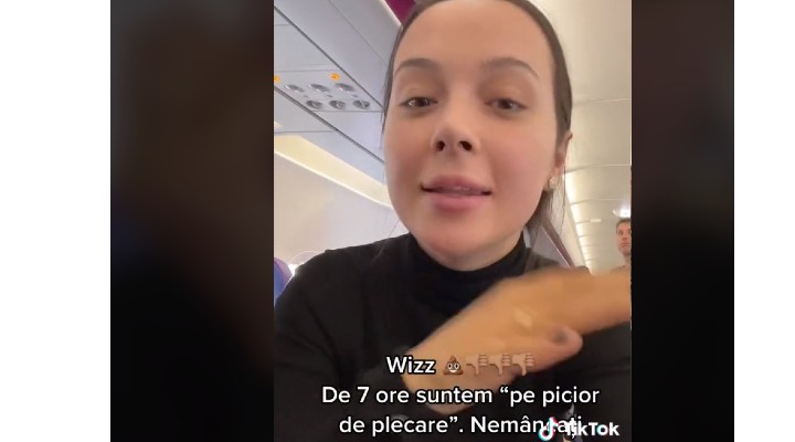 (Video) Vlăduța Lupău, scandal cu Wizz Air. „Suntem de 7 ore pe aeroport ca să plecăm la Cluj. Bătaie de joc. Niciodată nu o să mai plec cu Wizz Air” 1