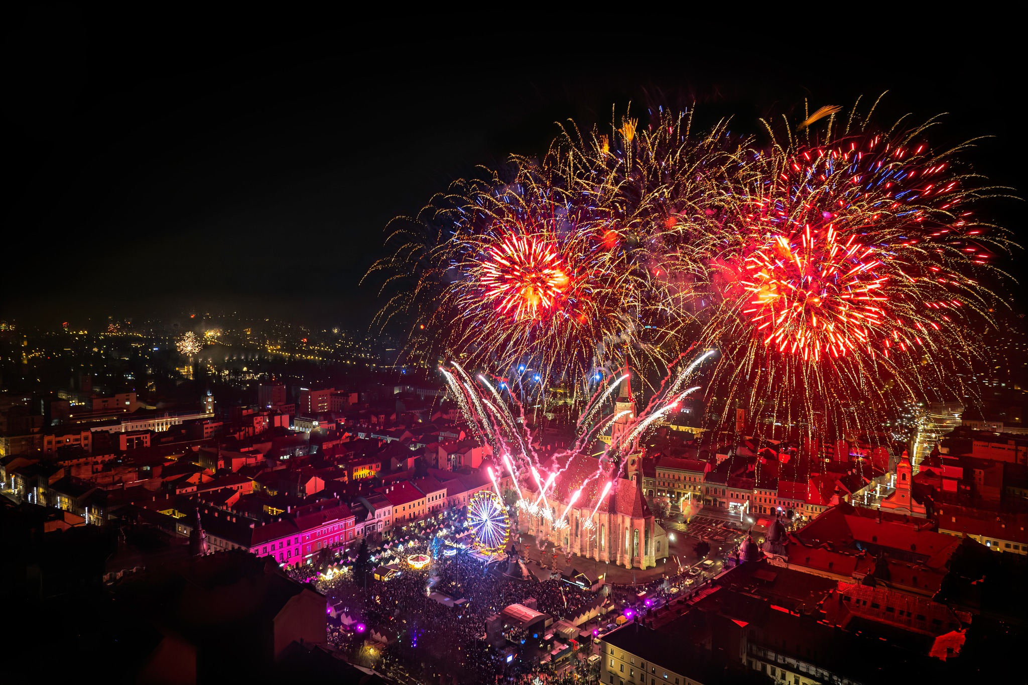 Clujul sărbătorește Unirea Principatelor Române. Concerte și spectacol de artificii în Piața Unirii 1