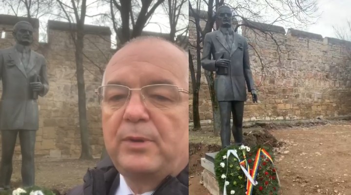 (Video) Statuia lui Iuliu Maniu a fost pusă înapoi. Emil Boc: „Îmi asum public ce s-a întâmplat, îmi cer scuze!” 1