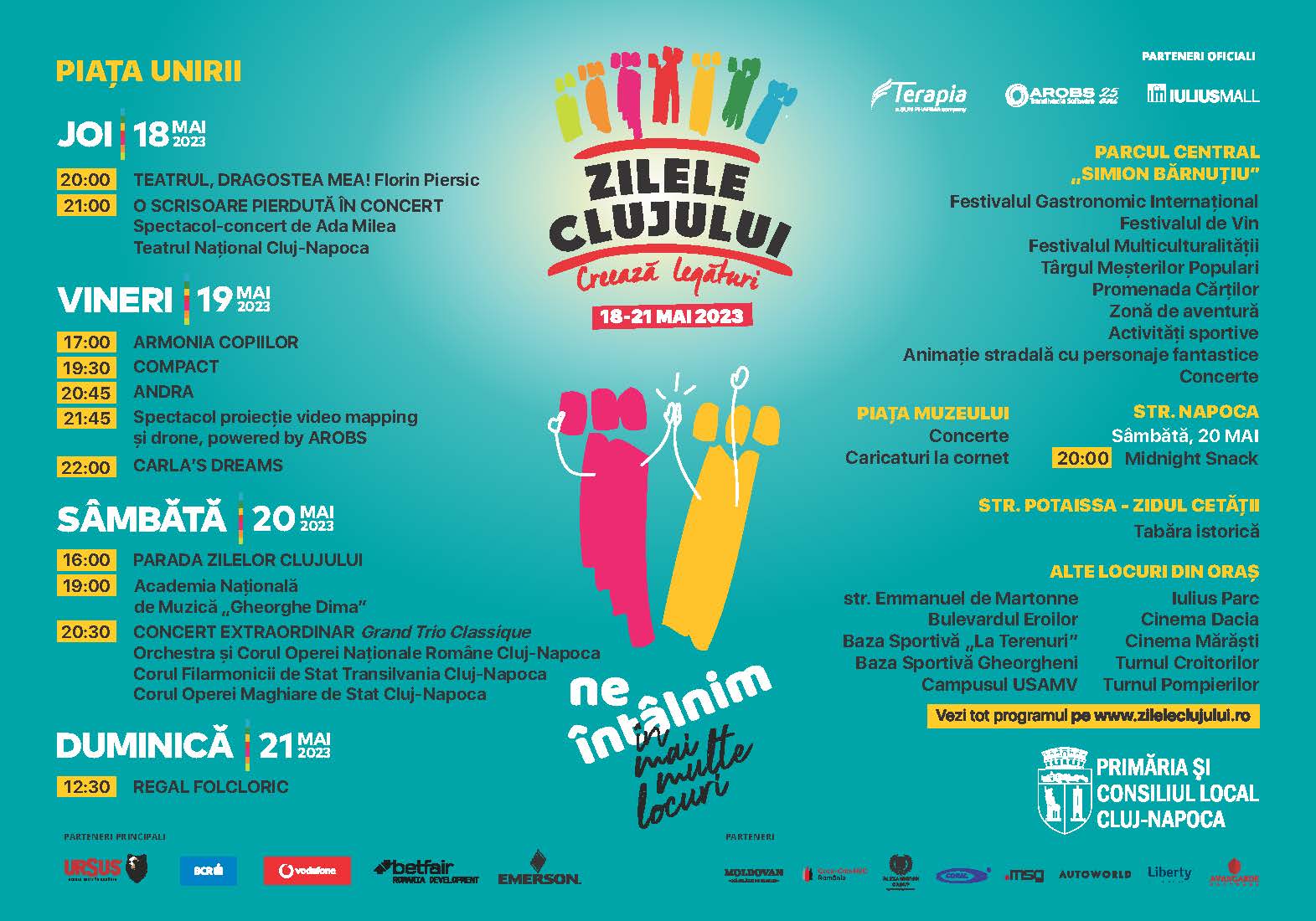 Programul Zilelor Clujului. Sărbătoarea orașului are loc între 18 și 21 mai 4