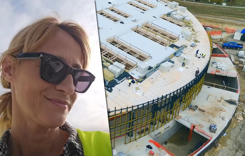 (Video) Cluj. Bazinul care va purta numele lui David Popovici, vizitat de Camelia Potec: „Mi-a plăcut și sunt foarte mândră când văd astfel de proiecte și inițiative de baze sportive (în special de natație) care vor fi finalizate” 1