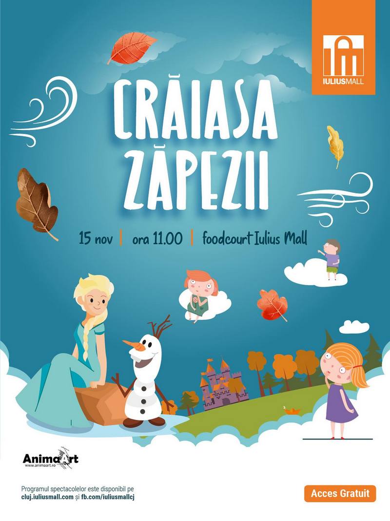 Lumea basmelor revine la Iulius Mall Cluj. O nouă ediție a Teatrului de Păpuși: Crăiasa Zăpezii 1