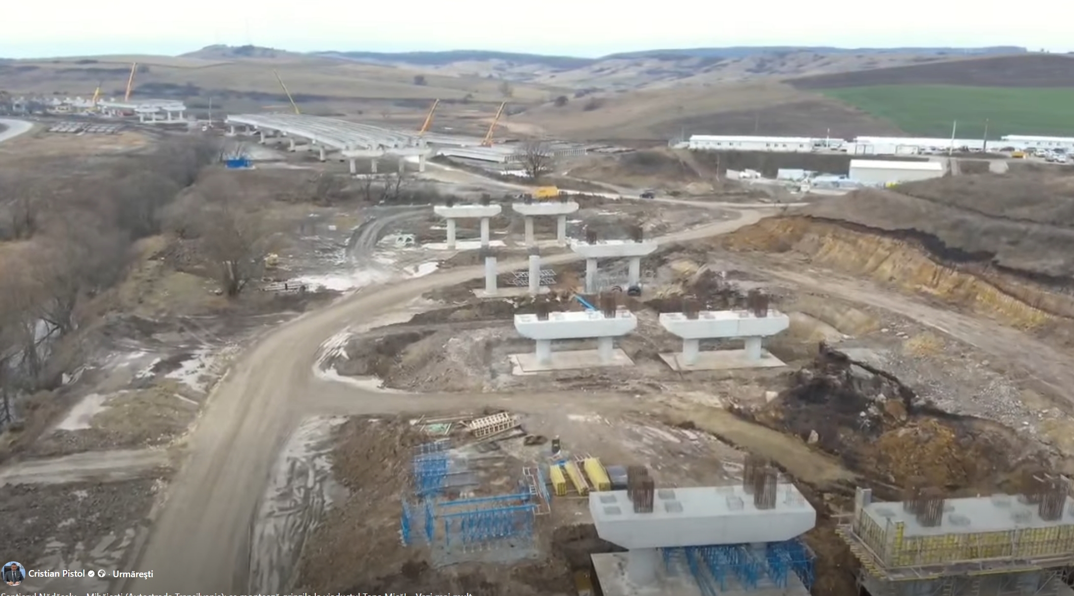 (Video) Autostrada Transilvania. Progrese vizibile la viaductul Topa Mică! 1