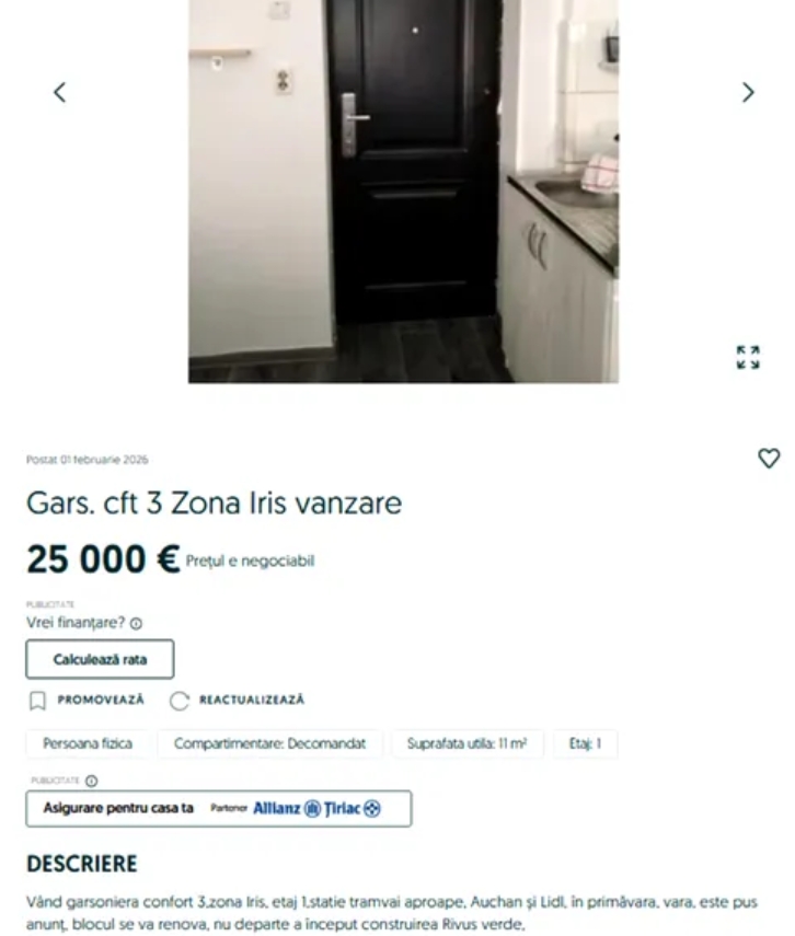 Cum arată cea mai ieftină garsonieră din Cluj-Napoca: cât costă și unde e 2