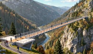 Cel mai înalt pod suspendat din Europa, în Transilvania