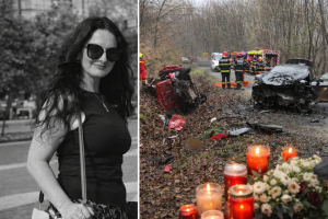 Lumânări și flori în memoria unei victime a unui accident rutier din Cluj