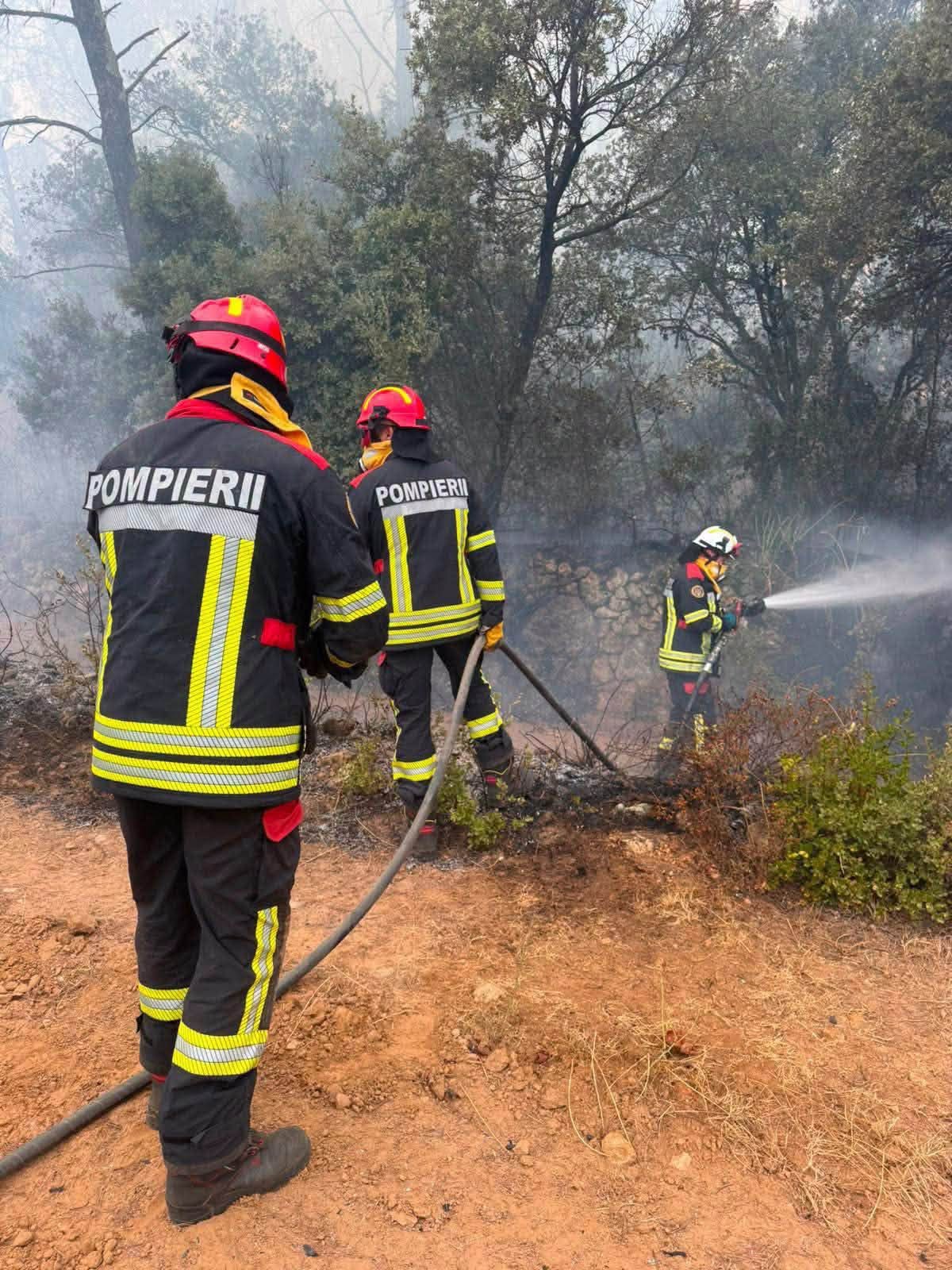 Opt pompieri clujeni s-au întors din misiunea din Franța. Au intervenit la incendii de vegetație și pădure 1